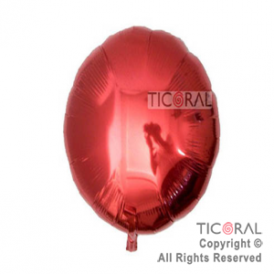 GLOBO MYLAR REDONDO 18 ROJO METALIZADO ENVASADO HS441-3 X 1 (x 5)